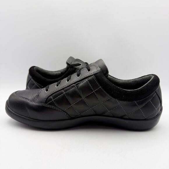 Anodyne Womens No. 75 Casual Sport Sneaker US 9.5 Wide EU 39.5 Black Leather NIB - Picture 7 of 12